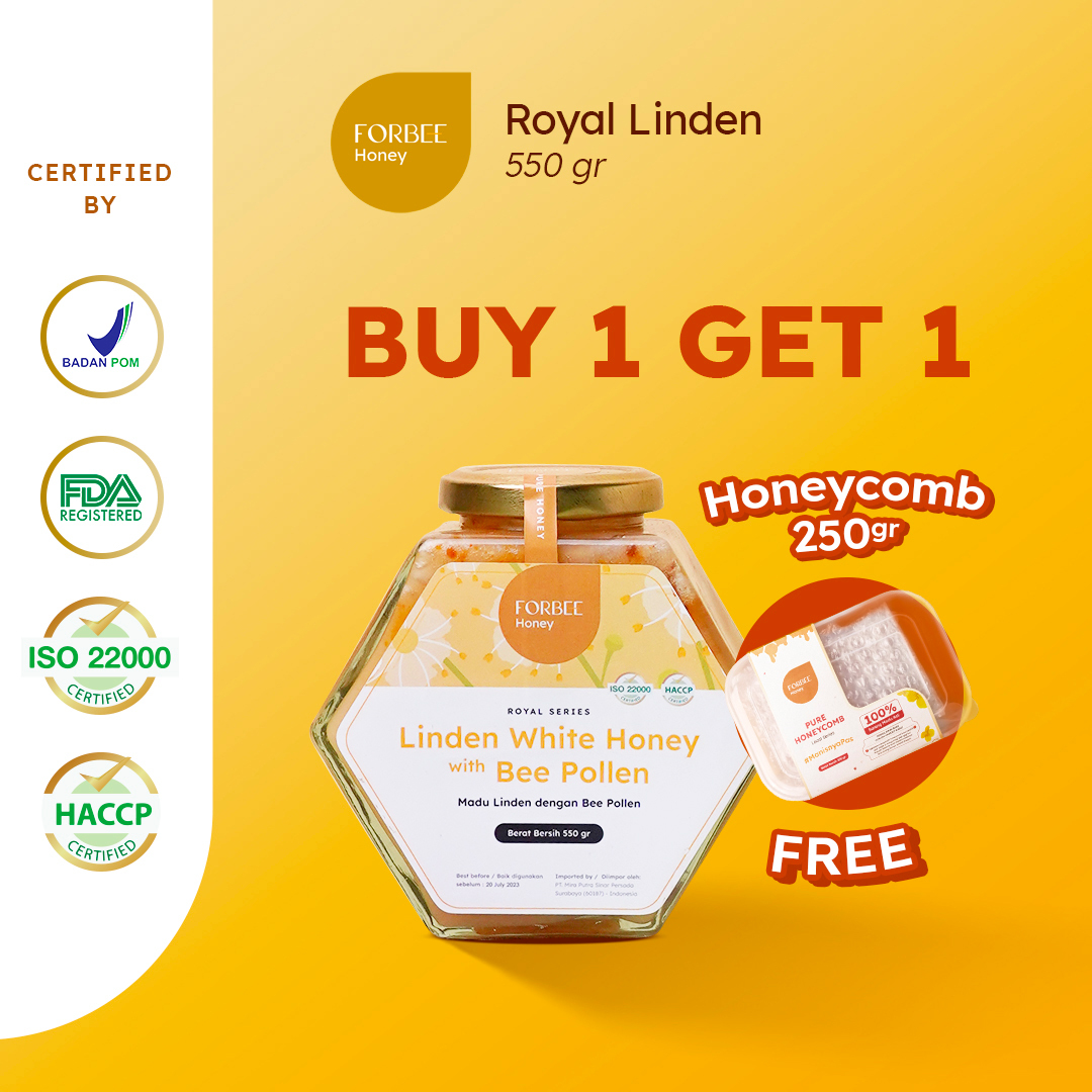 Royal Linden White Honey with Bee Pollen (Open PO)